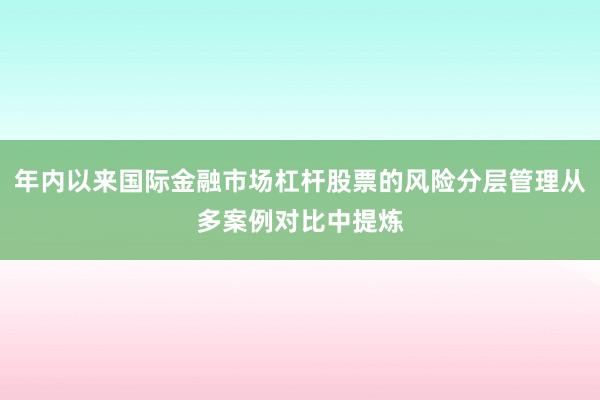 年内以来国际金融市场杠杆股票的风险分层管理从多案例对比中提炼